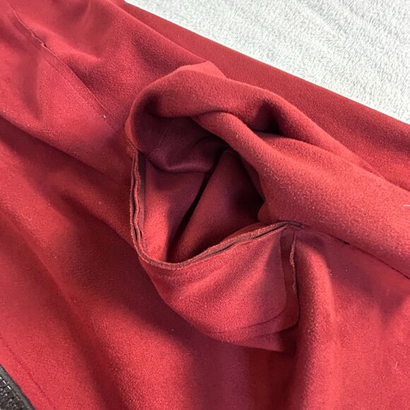 IC by Connie K Womens Red Coat Jacket Large Flared Sleeve Strap Detail Zip Artsy - Picture 9 of 9